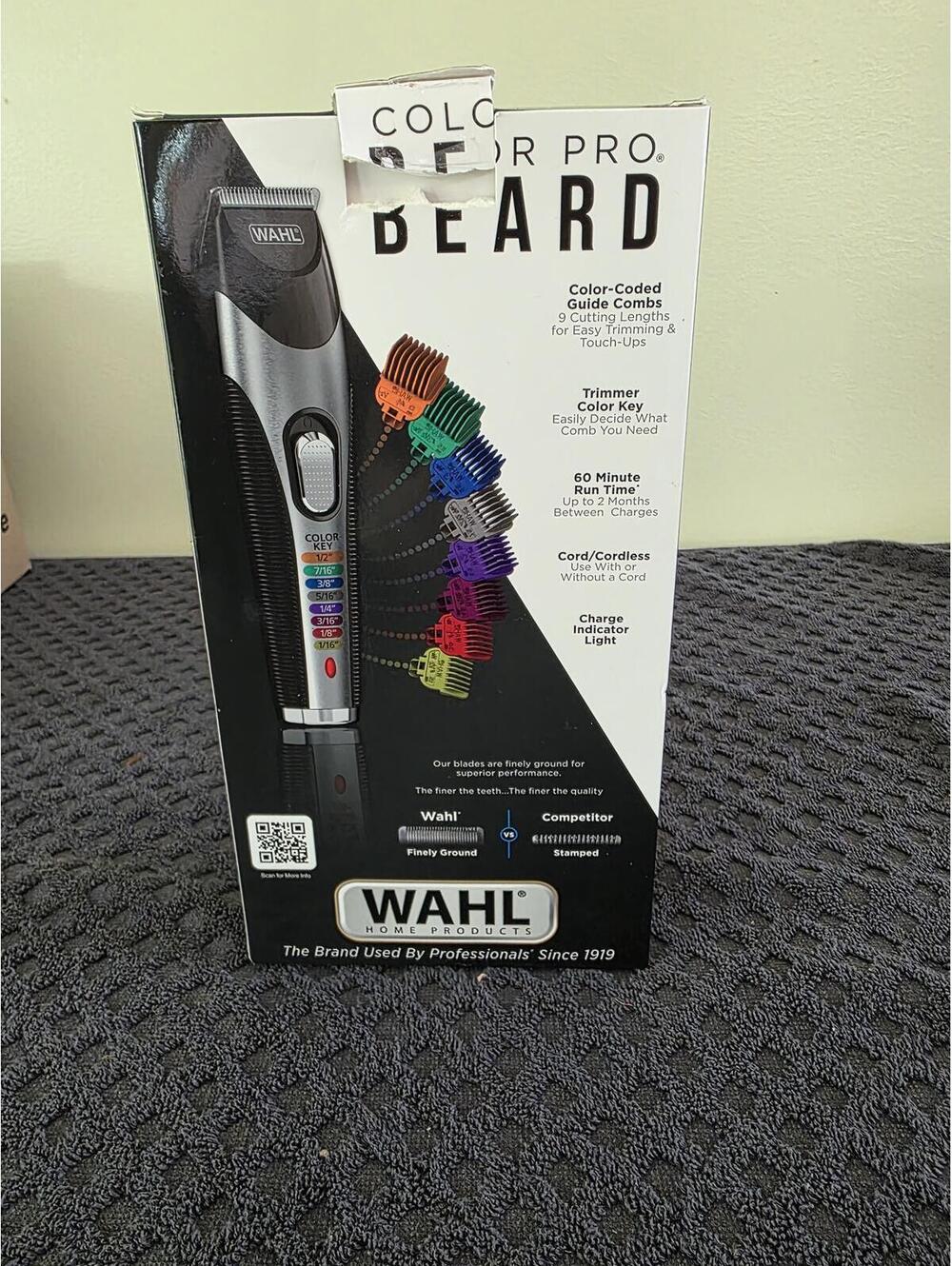 Wahl Color Pro Beard Cordless Rechargeable Trimmer New Open Box